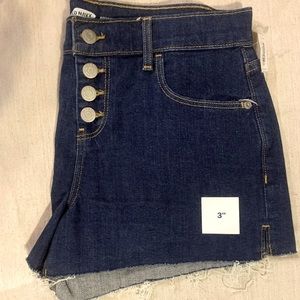 Boyfriend Fit, Button Fly, Shorts. NWT. Size 2.